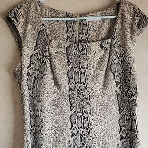 Elegant Snake Print Women's Dress
